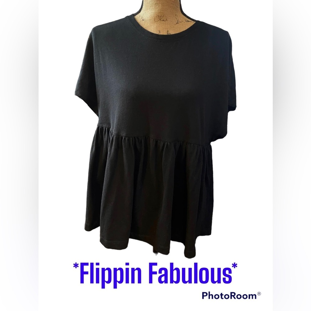 Zara black babydoll top Size Medium